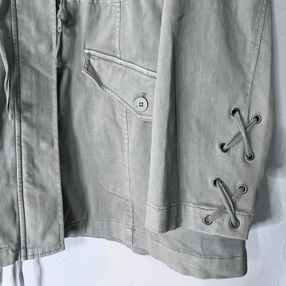 Torrid Twill Lace-Up Back Anorak- Sage Green Women’s 3X - Picture 4 of 12